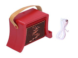 LED Humidification Fan Portable USB Charging Cooling Fan for Living Room Dinning RoomRed V1294-YM0901-3113210070211
