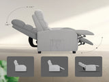 Home Recliner Chair - Linen Fabric Sofa Lounge Armchair SHILOH GREY V274-FT-RC-6501FA-GY
