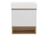 Cefito Vanity Unit 445mm Basin Bathroom Cabinet Storage Wall Hung Sink White BV-CB-1D-430-WHWD