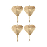 Set 4 Heart Wall Hooks 19cm V637-59051HKS