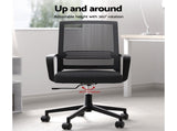 Artiss Mesh Office Chair Computer Gaming Desk Chairs Work Study Mid Back Black OCHAIR-K-MESH-BK