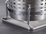 Stainless Steel Double-Tube Cutlery Basket With Storage Rack for Household Kitchen-Silver V1161-109395