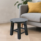 Sturdy Solid Wood Stool, Compact Round Design, Waterproof Finish for Easy Cleaning, Ideal for V1370-AZ4-13736