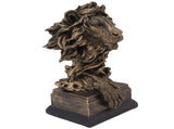 Lion Head Sculpture Resin Vivid Lifelike Artistic Decorative Lion Statue for Living Room Study V1294-YM0703-3115230045211