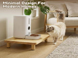 Elevate Your Pets Dining Experience with a Natural Pine Wood Feeder Stand, Featuring Two V1341-ZY-JRNE4TM8-L