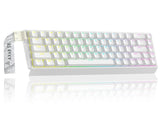 SOLA AX68 Mechanical Keyboard, Gasket Mount Hot Swappable RGB Tri-Mode Wireless Keyboardwhite V1300-AX68-WHITE