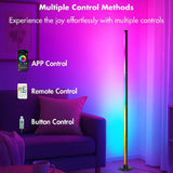 Smart LED Floor Lamp RGBICB Mood Light Ambient Light With Backlight - Rainbow - Size 01 V1102-124-25524-RBW-01