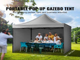 304.8 x 304.8 cm Pop up Canopy with Removable Sidewalls, Instant Canopies Portable Gazebo & Wheeled V952-DCSYPSH1010FTAFO2V0