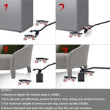 Large Furniture-Dolly-Furniture-Movers with-5-Wheels, Furniture Sliders Lifters Tool Set for Moving V1107-145-73974-BLA-L