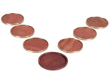 Wooden Tea Cup Mat Insulation Desktop Cup Pad Set with Base Tray Tea Ceremony AccessoriesRosewood V1294-YM0718-3118210009612