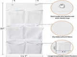 2 Packs Narrow Over the Door Shoe Organizer, Wall Hanging Shoe Rack with Clear Mesh Pockets for V1237-ZY00B079L5P8CB