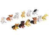 12Pcs Dog Ornaments Waterproof Textured Exquisite Vivid Dog Statues for Garden Lawn Desk Decoration V1294-YM0715-3111210434311
