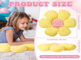 4 Pcs Flower Floor Pillows Cute Plush Flower Throw Pillows Daisy Floor Seat Cushion Chair Pads for V1258-DP02-WO-46