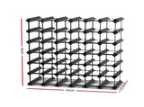 Artiss Wine Rack 42 Bottle Black WINE-RACK-42B-BK