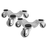 Furniture Moving Dolly, Flexible Wheels, Grey Carbon Steel, for Home V1369-AZ3-W-17323