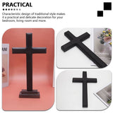 Hanging Crosses Wall Decor Cross Adornment Wood Coffee 1Set for Decor V1366-AZ2-W-12385