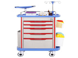 5 Tiers Lab Carts, Lab Utility Cart with 5 Drawers & 4 Silent Wheels, Mobile Medical Cart with PP V952-SYSTCECKFLS4VNN2DV3