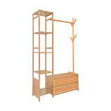 100cm Clothes Rack Stand Storage Shelves Modern Coat Tree V63-840891