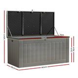 Gardeon Outdoor Storage Box 830L Container Lockable Garden Bench Tool Shed Black OSB-S830-BK