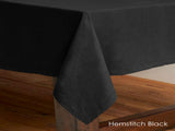 Rans Pure Cotton Hemstitch Tablecloth 150 x 260 cm - Black V442-RAN-TABLEC-HEMSTITCH260-BLACK-RE