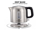 Morphy Richards Equip Stainless Steel Kettle and Toaster Set, 1L Jug Kettle & 4 Slice Long Slot MREQ-1LKT-4STS