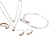 Women's Silver Needle Jewelry Set V1142-OBA000243