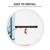 Black Aluminum Self-Adhesive Hook, 1 Pack, 46 x 4.3 cm Wall Mount Organizer V1366-AZ2-W-18919