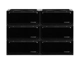 Stacked Shoe Box Acrylic Sneaker Display 6PC Black SHOEBOX1002-6PC-BK_NZ