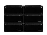 Stacked Shoe Box Acrylic Sneaker Display 6PC Black SHOEBOX1002-6PC-BK