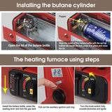 Portable Camping Gas Heater Outdoor Heating Stove Gas Baking Hunting Warmer AU black V201-QNL0002BL8AU