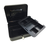 Lockable METAL CASH BOX Deposit Petty Cash Slot Money Safe Portable 2 Keys New V563-TOM-S606L