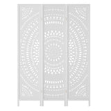 Artiss 3 Panel Room Divider Screen 132x170cm Circle White RD-HLW02-3P-WH