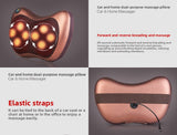 Cordless Rechargeable Shiatsu Massage Pillow - 8 Node Deep Kneading Neck & Back Massager with Heat V888-ELOSUNG41764
