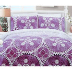 225TC Kasbah Mandala Cotton Rich Easy Care Quilt Cover Set Queen V442-CAP-QUILTCS-KASBAH-PURPLE-QS