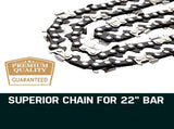 2 x 22 Baumr-AG Chainsaw Chain Bar Replacement 0.325 0.058 86DL V219-CHNCHABMRA22D