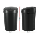 Devanti Sensor Bin Motion Rubbish Bins Kitchen Automatic Trash Can Black 9L SB-9LR10-BK