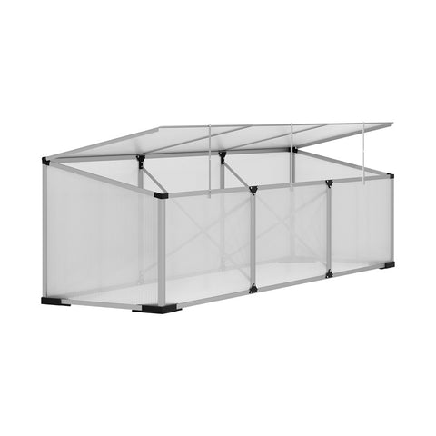 Green Fingers Greenhouse 180x50x50CM Cold Frame Plant Grow Aluminium Polycarbonate Green House GH-ALU-C-180X50X50