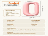 Portable Heated Fascia Ring Massager with 5-Speed Vibration & USB-C Charging Deep Tissue Muscle V1107-CS-ZDAMQ