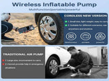 Black Portable Car Tire Inflator 150PSI Inflator Digital Tire Pressure Gauge LED V1106-806-BLA-04463