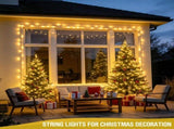 LED White Christmas Lights Outdoor, String Lights Plug in Extendable, 8 Modes Christmas Tree V1107-1246-1246-YEL-100M800
