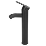 Black Faucet Bathroom G1/2 Stainless Steel Easy Control Matte Black Tall Vessel Sink Faucet with 2 V1294-YM0523-3112220036411