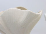 Beige Elegant Off-White Ceramic Vase - Modern Sculptural Flower Holder with Wide Fluted Opening V888-ELOSUNG27748