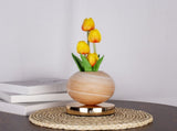 Yellow Tulip Night Light with Realistic Bouquet - Dreamy Planet LED Mood Lamp for Bedroom Decor with V888-ELOSUNG23762