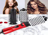 2-in-1 Red Automatic Rotating Hot Air Styler - Multifunctional Hair Dryer V888-ELOSUNG39698