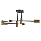 4 Light Ceiling Mount Lamp 360&deg Rotation Adjustable Wrought Iron Ceiling Light for Dining Room V1294-YM0523-3119220016511