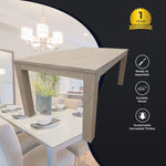 Foxglove Dining Table 150cm Solid Mt Ash Wood Home Dinner Furniture - White V315-V-FLOR-017