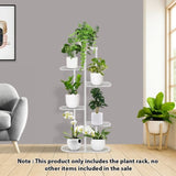 SOGA 6 Tier 7 Pots White Metal Plant Rack Flowerpot Storage Display Stand Holder Home Garden Decor FPOTH32