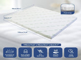 Single Memory Foam Mattress Topper 7-Zone Bamboo Cover Breathable V178-66886