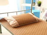 Home Textile Rattan Mat Grid Fitted Sheet Set Summer Cool Bed Cover V1294-YM0901-JY22475-04