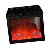 Fireplace Lights Small Fake Fireplace No Heater Function Portable Fireplace Fire Triangular roof V1366-AZ2-W-27425
